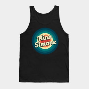 Graphic Nina Name Retro Vintage Circle Tank Top